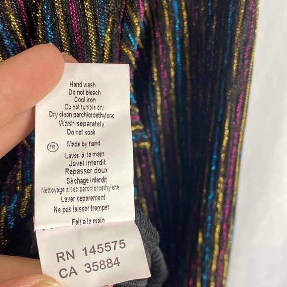 Anthropologie See U Soon Black Sparkle Multicoloured Blouse - Size Small - Picture 14 of 16